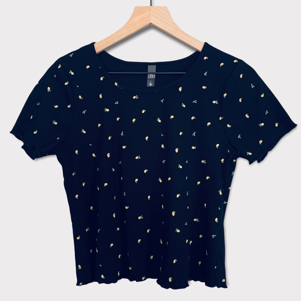 Alya Lemon Black T-Shirt